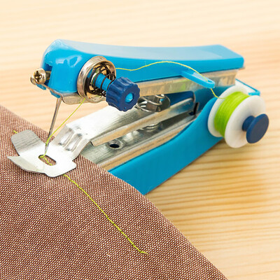 

Gobestart Portable Needlework Cordless Mini Hand-Held Clothes Fabrics Sewing Machine