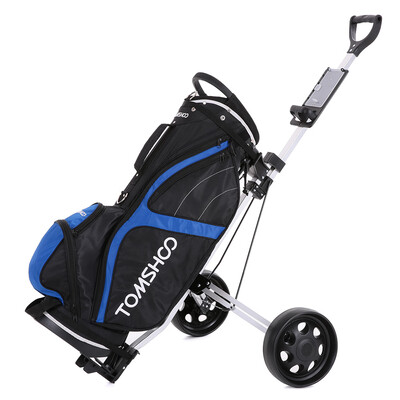 

TOMSHOO Golf Cart Foldable 2 Wheels Push Cart Aluminum Pull Cart Trolley