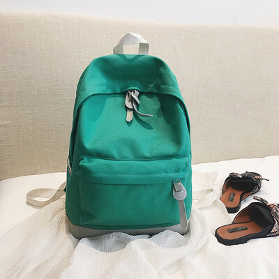 

Tailored Student Bag Men And Women Shoulder Bag Student Campus Solid Color Backpack