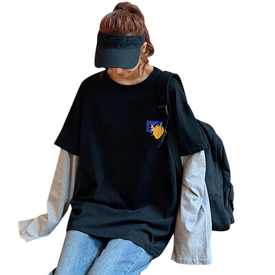 

Women T-shirts Tunic Kawaii Ladies Long Sleeve T-shirt Female Ulzzang Harajuku Tee For Women Casual Top
