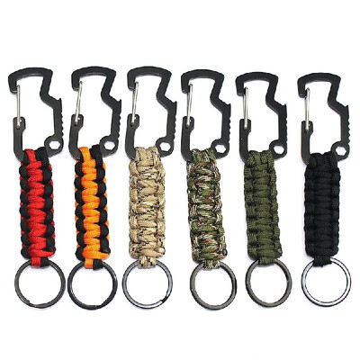 

6 Pcs Paracord Braided Lanyards with Clips Keyring for Outdoor Survival Camping Hiking Backpack