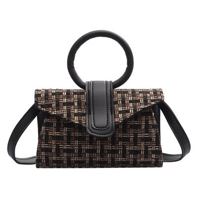 

PU Cotton Thread Handbag Women Knit Envelope Bag Crossbody Shoulder Bags