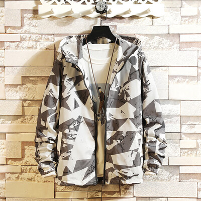 

Mens Casual Sports Sweater Jacket Long Sleeve Hoodie Printed Hiking Camping Coat