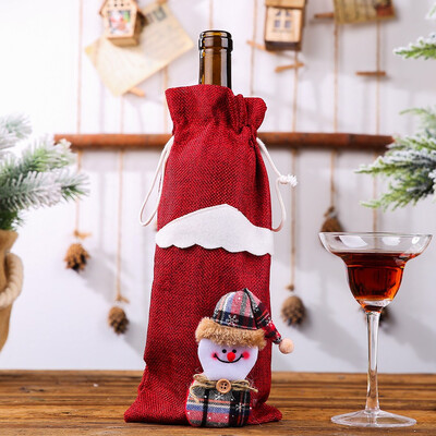 

〖Follure〗Christmas Decoration Santa Claus Bottle Wine Champagne Bottle Bag Gift Decoratio