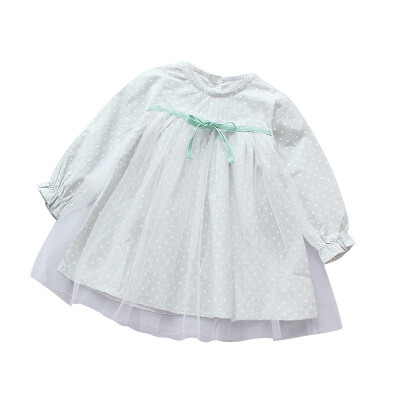 

Princess Dresses For Girls Long Sleeve Kids Girls Dresses Lovely Mesh Dress Baby Clothes