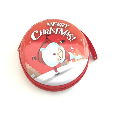 

Toponeto Merry Christmas Gift Metal Coin Purse Santa Claus Prints Women Coin Case Gift
