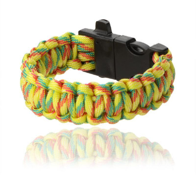 

9 Survival Paracord Emergency Bracelet Rope with Flint Fire Starter Scraper Whistle Gear Kit Outdoor