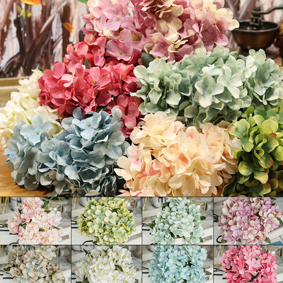 

6 Köpfe Künstliche Hortensie Blumen Kunstblumen Hochzeit Brautstrauß Deko Party