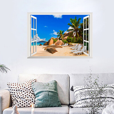 

Sandy Beach Landscape Removable Environmental Wall Sticker
