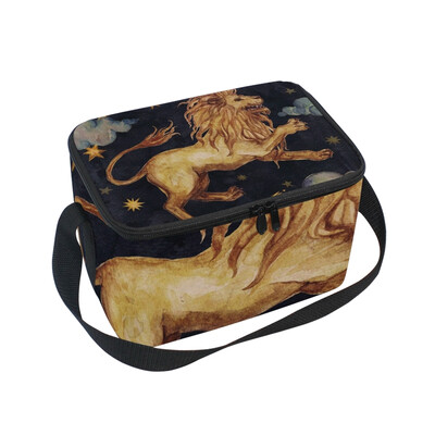 

ALAZA Insulated Lunch Box Cloud And Lion Lunch Bag for Men Women Portable Tote Bag Cooler Bag