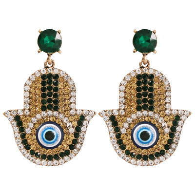 

Solememo Bohemian Rhinestone Multicolor Eyes Drop Earrings For Women Wedding Ethnic Design Fashion Earrings Jewelry BIjoux E6340