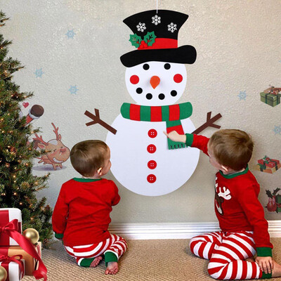 

Tailored Christmas DIY Felt Snowman Kit Ornaments for Kid Xmas Gifts Wall Hanging Decor