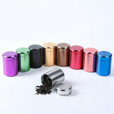 

Airtight Smell Proof Container Aluminum Herb Stash Tea Jar Sealed Can Pretty Hot