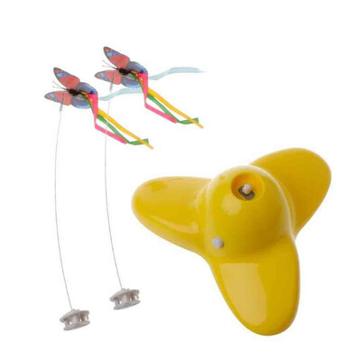 

Gobestart Electric Rotating Butterfly Bird Rod Wire Cat Teaser Toys For Pet Cats Kittens