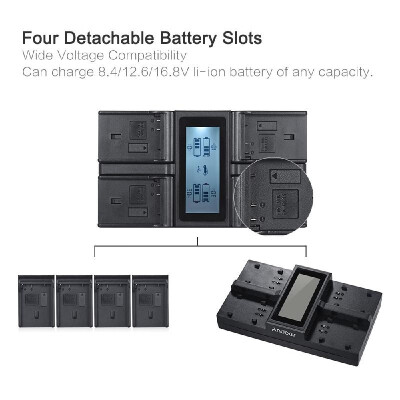 

Andoer NP-FZ100 4-Channel LCD Camera Battery Charger for Sony A7III A9 A7RIII A7SIII with DC Car Charger