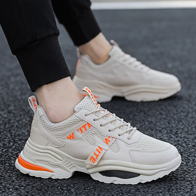 

Summer sports&leisure couple white shoes mens net shoes breathable white old mans shoes Korean version of the trend of wild tide shoes