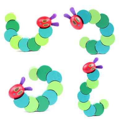 

Siaonvr Wooden toys Variety Colorful hunger Caterpillar Twisted Toy Animal Doll