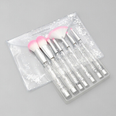 

7 Pcs New Diamond Makeup Brushes Set Eyeshadow Lip Women Foundation Powder Blush Cosmetic Colorful for Make Up Tools