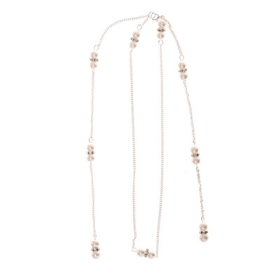 

Simple Pearl Back Drop Jewelry Long Back Pearl Necklace Wedding Bridal Necklace