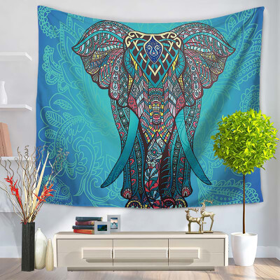 

60 50 inches Bohemian Elephant Printed Tapestry Soft Polyester Wall Hanging Art Tapestry Home Living Room Bedroom Decor