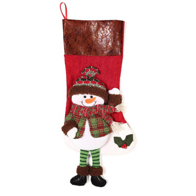 

Toponeto Happy New Year Christmas Stocking Sock Candy Gift Bag Xmas Tree Hanging Ornament