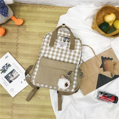 

Ugly funny schoolbag girl Korean version Senior high school insfeng elegant backpack girl shoulder bag Japanese cute girl