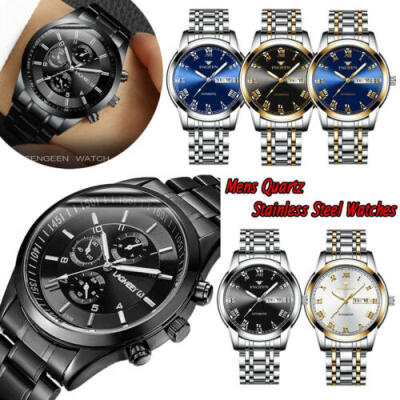 

Luxury Stainless Steel Men Fashion Military Army Analog Sport Quartz Wrist Watch