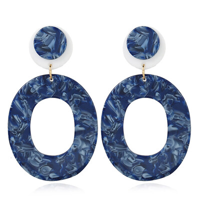 

New Mode Style Trendy Vintage Colorful Geometry Acrylic Statement Drop Earrings For Women Jewelry Fashionable Accessories Gifts
