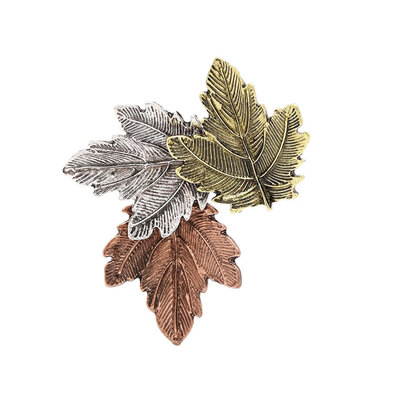 

Women Girl Vintage Maple Leaves Brooch Metal Corsage Pin Antique Bouquet Clothes Decor Jewelry