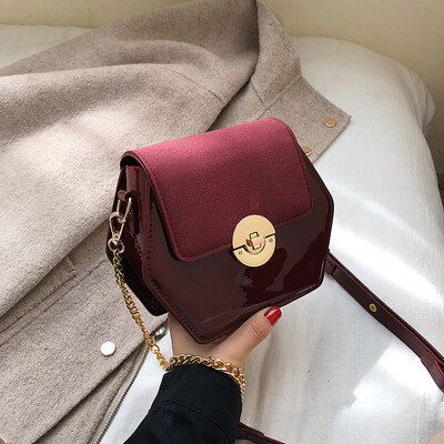 

Small bag female new wild chain frosted small square bag fashion lock single shoulder diagonal package