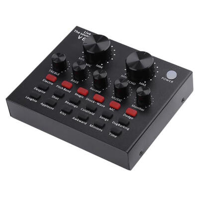 

V8 Audio USB Headset Microphone Webcast Live Sound Card for Phone Computer