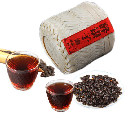 

Yunnan Ripe Puer Tea Gift Cooked Puerh Tea Chinese Handmade Bamboo Basket Beautiful Package for Gift