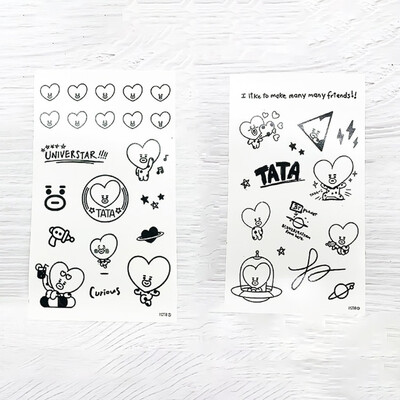 

1PC KPOP BTS Bangtan Boys Waterproof Removable Temporary Tattoo Stickers DIY