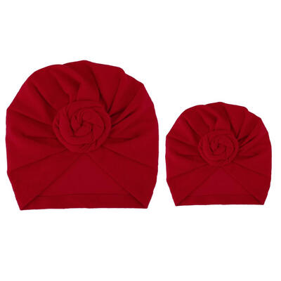 

2pcs Mom&Baby Children Matching Hats Cap Headwear Turbans Wrinkle Hat