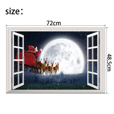 

Tailored Christmas Holiday Window 3d Wall Stickers Christmas Decoration 3D Wall Stickers