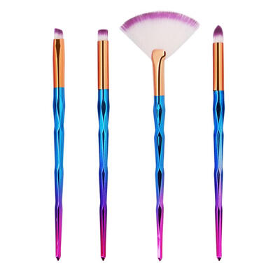 

4pcsSet Pro Diamond Plastic Handle Makeup Brush Face Eye Shadow Beauty Pen