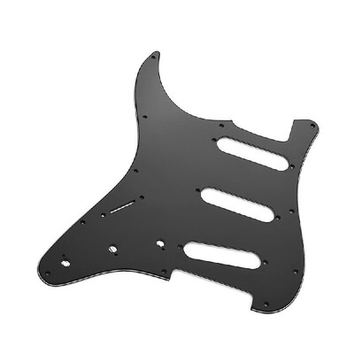 

SSS Electric Guitar Pickguard 3 Ply PVC Panels Left Handed Pickguard for ST Guitars Black