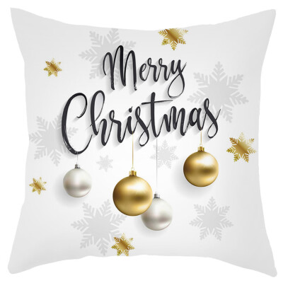 

Siaonvr Merry Christmas Short Plush Pillowcase Sofa Pad Set Home Decoration 18x18 Inch