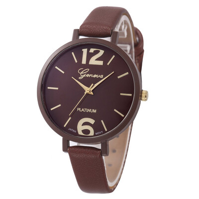 

Geneva Design Women Watches 2018 Fashion Ladies Casual Faux Leather Quartz Wrist Watch Clock Montre Femme relogios femininos