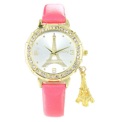 

Watch ladies fashion pendant watch Eiffel Tower pattern casual quartz watch