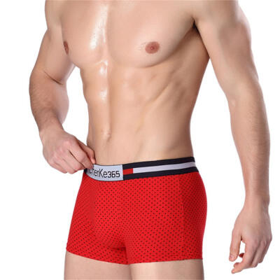 

High End Dot Printed Mens Underwear Boxers Breathable Cotton Boxer Brief Shorts Underpant