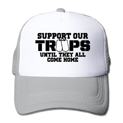 

Support Our Troops Until They All Come Home Summer Sun Protection Mesh Cap Baseball Hat Cap Adjustable