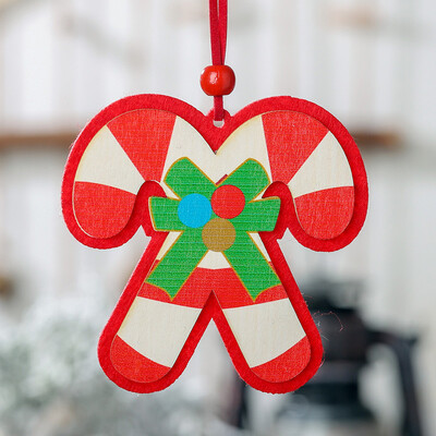 

〖Follure〗Christmas Wooden Pendant Creative Small Hanging Ornaments Decorations
