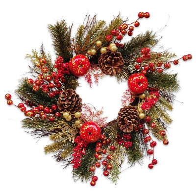 

Artificial Wreath Garland Christmas Natural Artificial Plants Flower Wall Door Handmade Realistic Fake Hanging Wreath for Hallowee