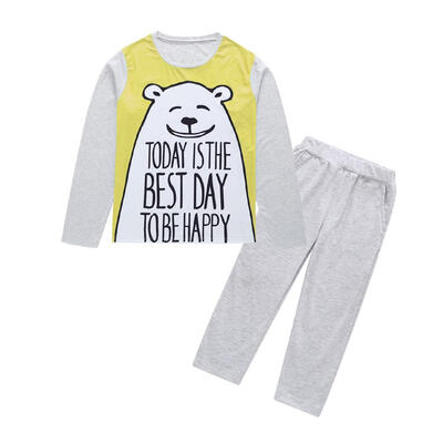 

2pcs Family Matching Clothes Pajama Set Cute Bear Cotton Kids T-shirt Pants