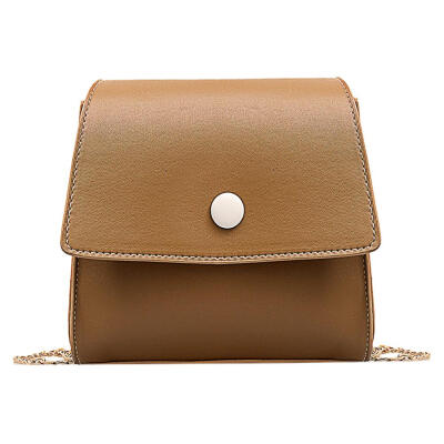 

Solid Color Shoulder Messenger Handbags Women Leather Chain Crossbody Bags