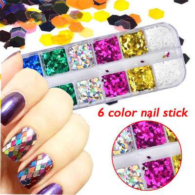 

〖Follure〗DIY Fashion Nail Patch Shiny Rainbow Rays Nail Polish Wave Art Decoration