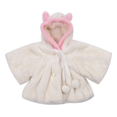 

Newborn Baby Girls Fur Winter Warm Coat Outerwear Cloak Jacket Kids Clothes
