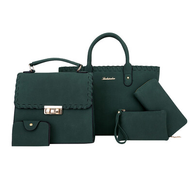 

Tailored Fashion Women Weaving Handbag Wild Composite Bag Shoulder Messenger Bag 5PCs