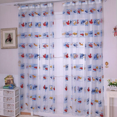 

1Pcs Childrens Cartoon Car Tulle Curtain 100 200cm Door Room Drape window Curtain